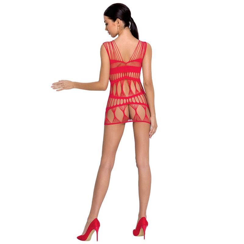 PASSION - Punainen verkkobodystocking, one size