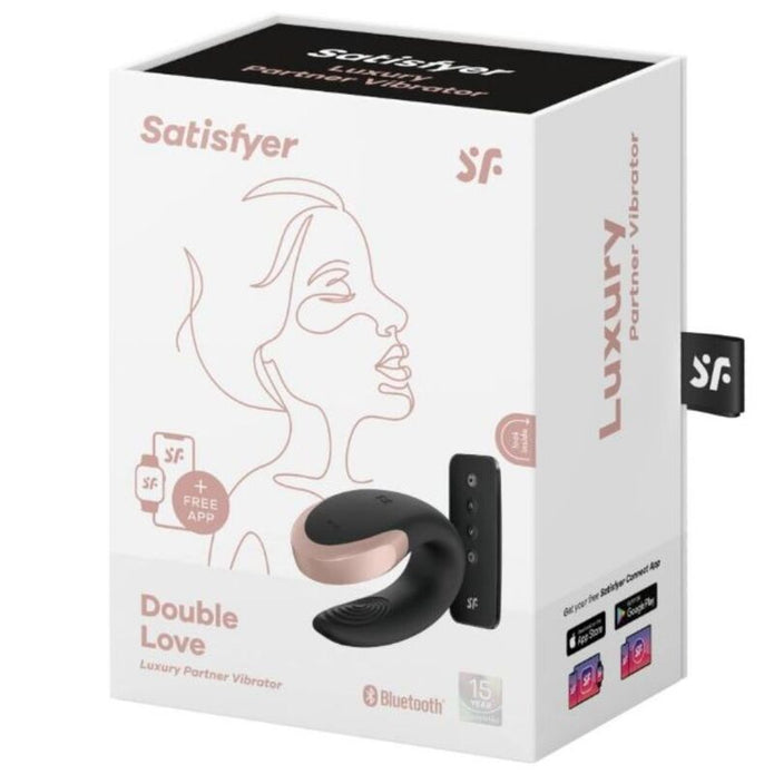 SATISFYER - Ylellinen musta parivibraattori Double Love