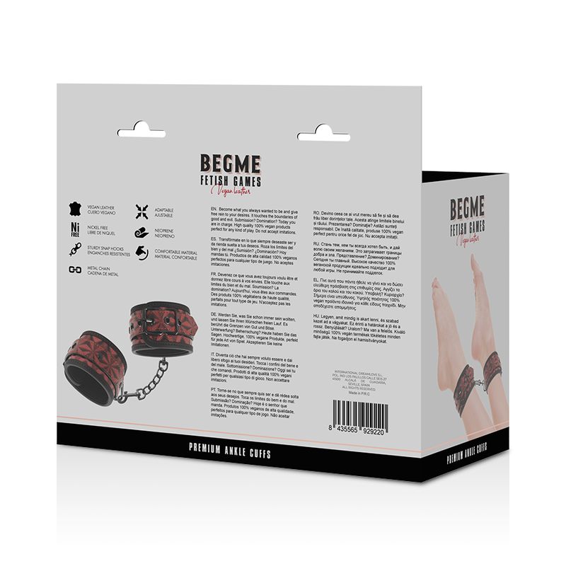 BEGME - Premium nilkkakahleet neopreenivuorella, Red Edition
