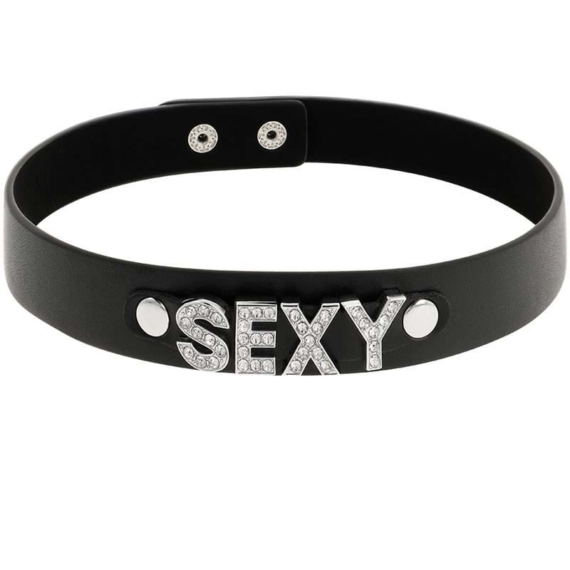 FLIRTIG CHIC LÄNGTAN - SEXIG VEGANSK LÄDERCHOKER