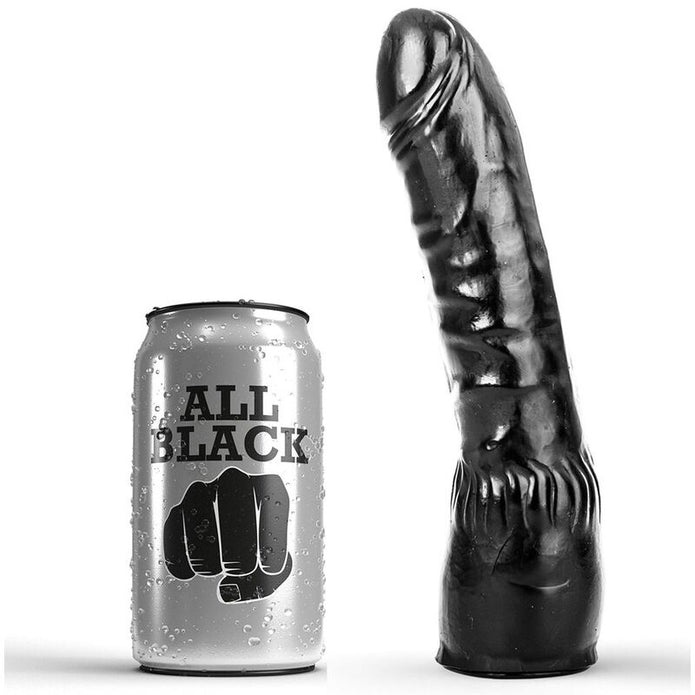 ALL BLACK - Realistinen musta dildo 20 cm