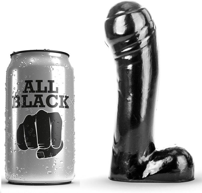 ALL BLACK - Dildo musta 15 cm