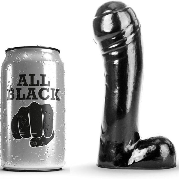 ALL BLACK - Dildo musta 15 cm