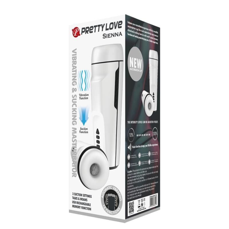 PRETTY LOVE - SIENNA VIBRATING MALE MASTURBATOR WITH VOICE AND SUCTION