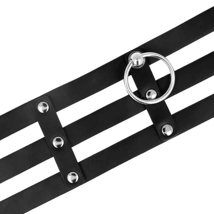 COQUETTE CHIC DESIRE - VEGANSK LÄDER CHOKER I FETISCHSTIL