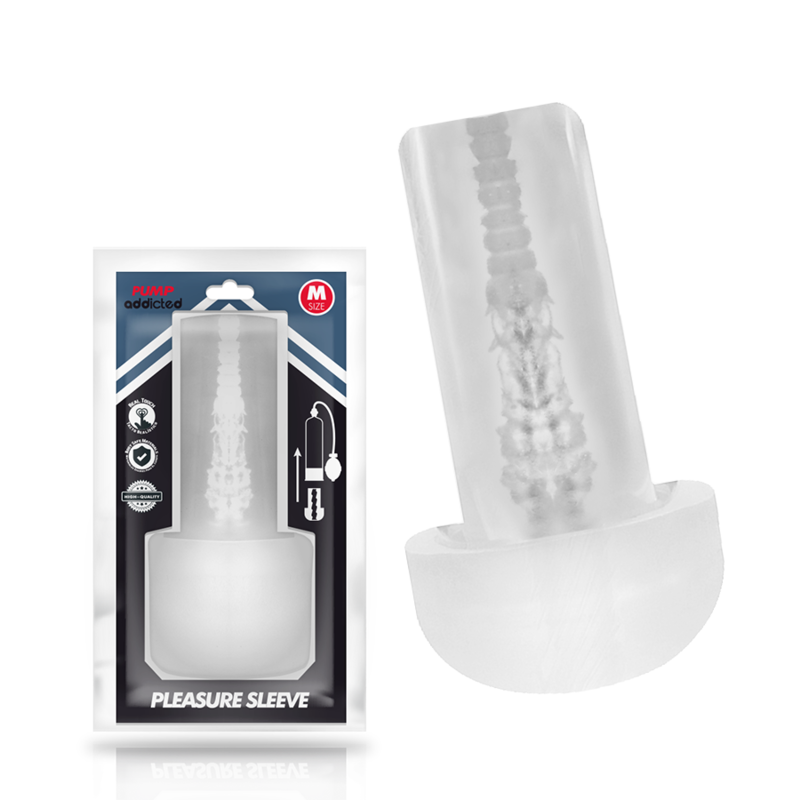 PUMP ADDICTED - PLEASURE SLEEVE MASTUBADOR SIZE M
