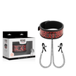 BEGME - RED EDITION COLLAR WITH NIPPLE CLAMPS WITH NEOPRENE LINING