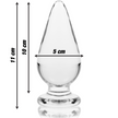 NEBULA SERIES BY IBIZA - MODEL 4 ANAL PLUG BOROSILICATE GLASS CLEAR 11 CM -O- 5 CM