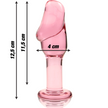 NEBULA SERIES BY IBIZA - MODEL 6 ANAL PLUG BOROSILICATE GLASS PINK 12.5 CM -O- 4 CM