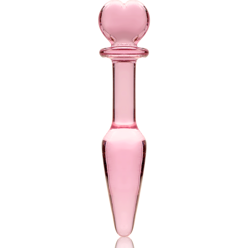 NEBULA SERIES BY IBIZA - MODEL 7 ANAL PLUG BOROSILICATE GLASS PINK 13.5 CM -O- 3 CM