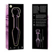 NEBULA SERIES BY IBIZA - MODEL 7 ANAL PLUG BOROSILICATE GLASS PINK 13.5 CM -O- 3 CM