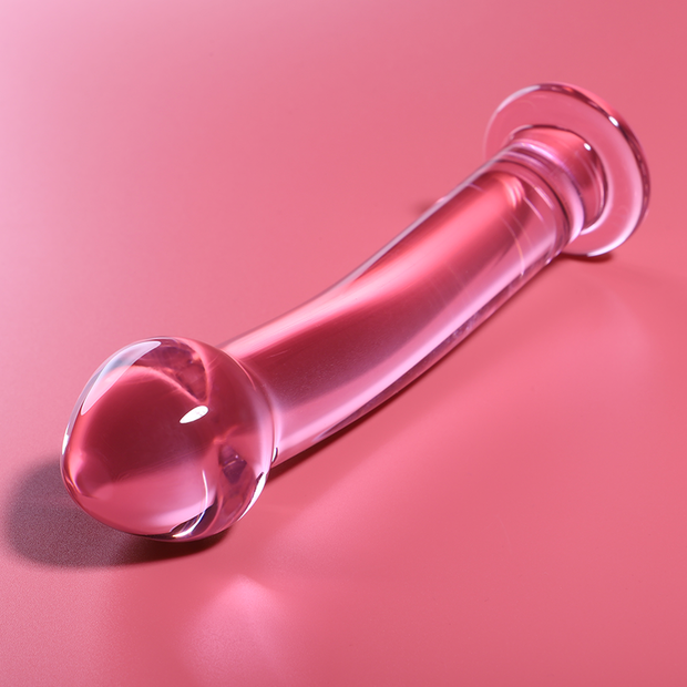 NEBULA SERIES BY IBIZA - Borosilikaattilasidi dildo pinkki 16 cm Ø 3 cm