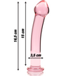 NEBULA SERIES BY IBIZA - Borosilikaattilasidi dildo pinkki 16 cm Ø 3 cm