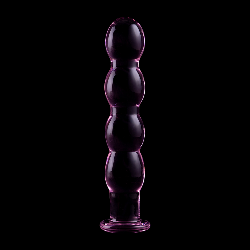 NEBULA SERIES BY IBIZA - MODEL 10 DILDO BOROSILICATE GLASS PINK 16.5 CM -O- 3.5 CM