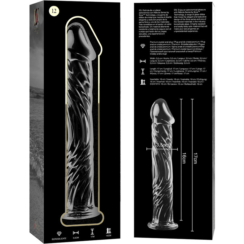 NEBULA SERIES BY IBIZA -Kirkas Dildo, 17 cm
