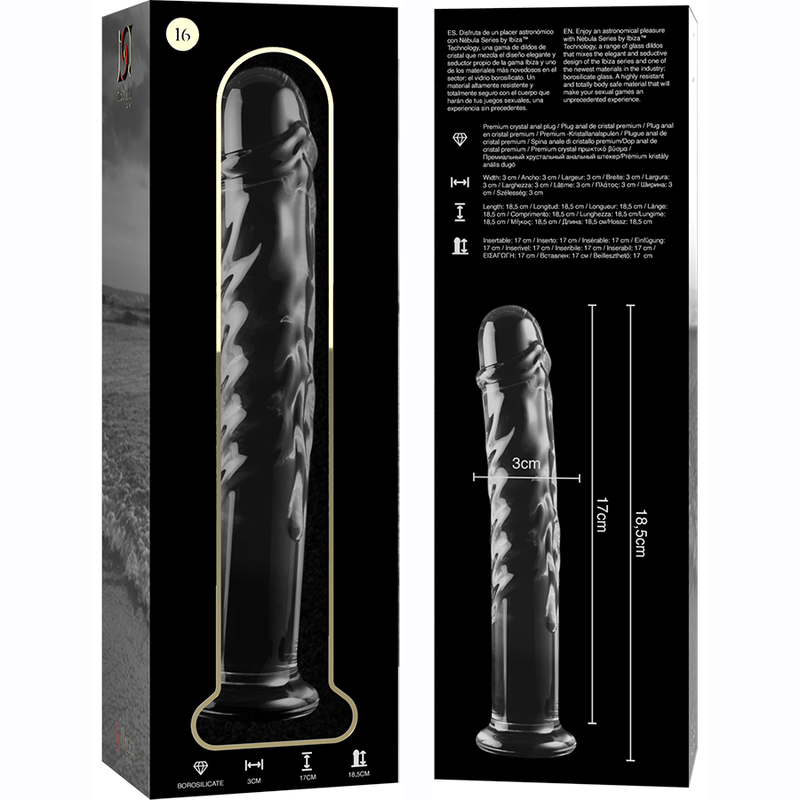 NEBULA SERIES BY IBIZA - Kirkas Dildo, 18,5 cm Ø 3 cm