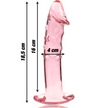 NEBULA SERIES BY IBIZA - MODEL 19 DILDO BOROSILICATE GLASS PINK 18.5 CM -O- 4 CM