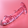NEBULA SERIES BY IBIZA - MODEL 19 DILDO BOROSILICATE GLASS PINK 18.5 CM -O- 4 CM
