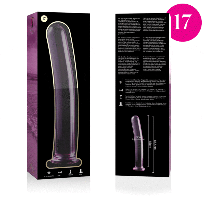 NEBULA SERIES BY IBIZA - Pinkki Dildo , 18,5 x 3 cm