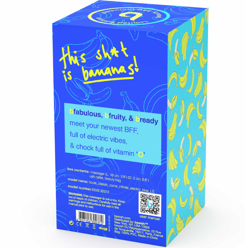 B SWISH - Curve Infinite Classic - ladattava silikonivibraattori, limited edition sininen