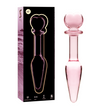 NEBULA SERIES BY IBIZA - MODEL 7 ANAL PLUG BOROSILICATE GLASS PINK 13.5 CM -O- 3 CM