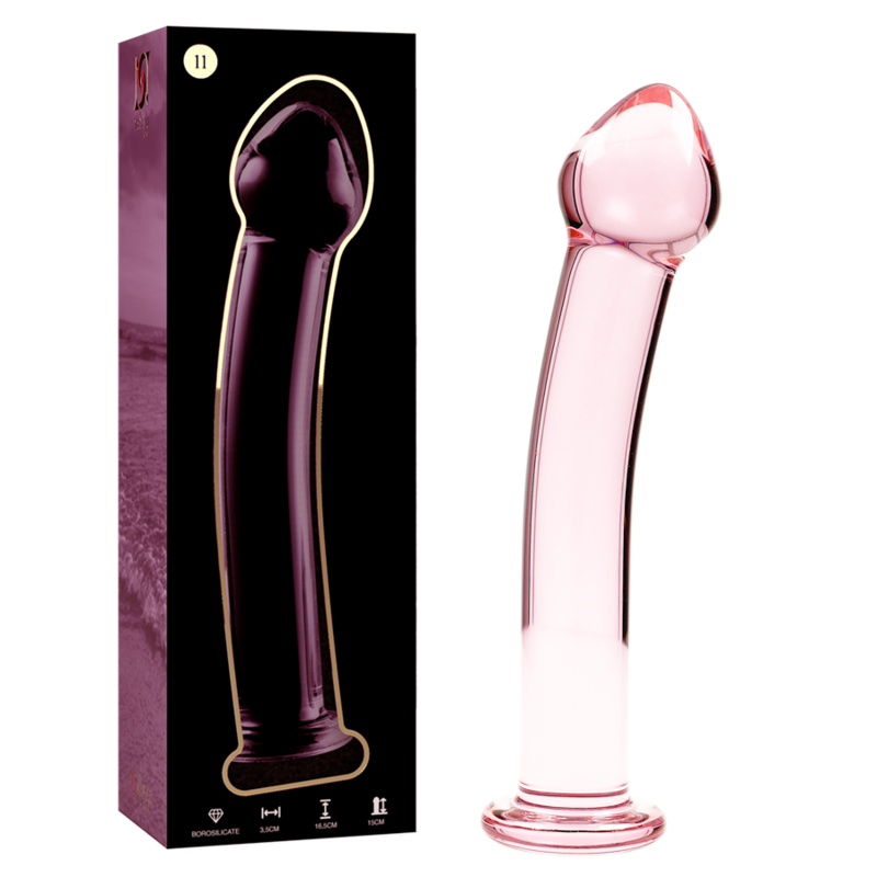 NEBULA SERIES BY IBIZA - Borosilikaattilasidi dildo pinkki 16 cm Ø 3 cm
