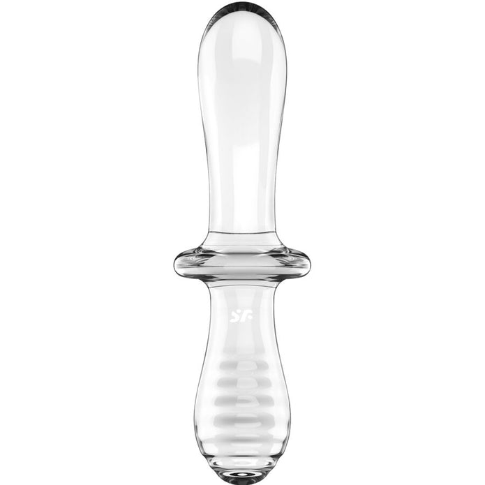 SATISFYER - Double Crystal- Dildo, kirkas