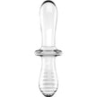 SATISFYER - Double Crystal- Dildo, kirkas