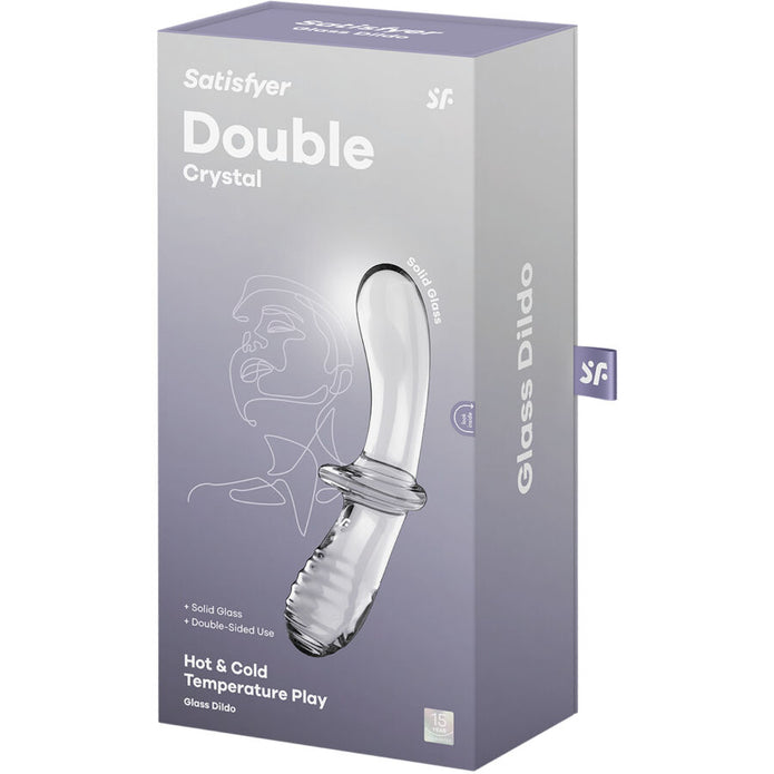 SATISFYER - Double Crystal- Dildo, kirkas
