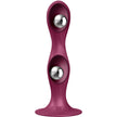 SATISFYER - DOUBLE BALL-R - DILDO GARNET