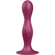 SATISFYER - DOUBLE BALL-R - DILDO GARNET