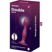 SATISFYER - DOUBLE BALL-R - DILDO GARNET