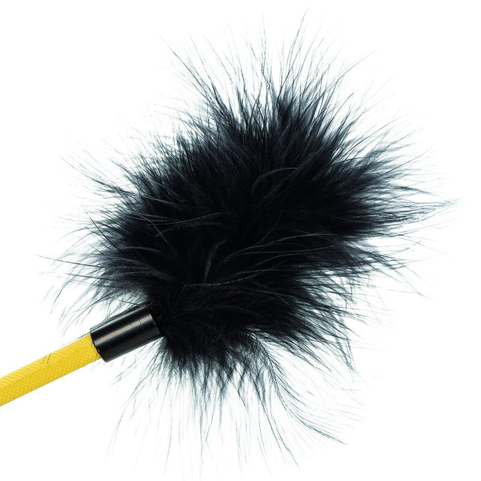 CALEXOTICS - Feather Crop - kaksipäinen piiska sulalla ja tekoturkiksella