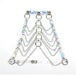 SUBBLIME - 953737 CHEST HARNESS WITH RINGS AND CHAINS SILVER ONE SIZE