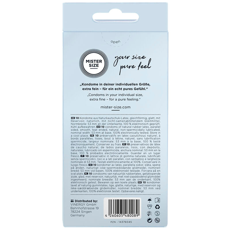MISTER SIZE - Kondomit koko M 53 mm, 10 kpl