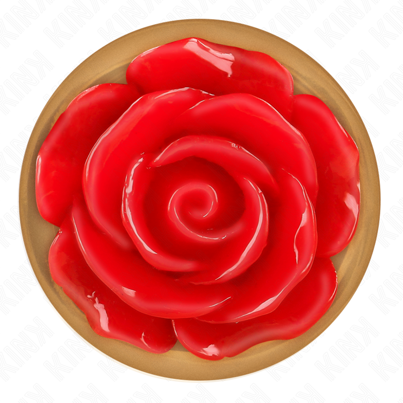 KINK - Ruusukullanvärinen anaalitappi punaisella ruusukoristeella M