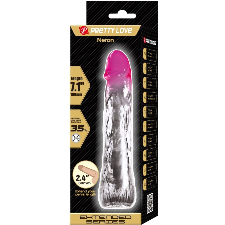 PRETTY LOVE - NERON REALISTIC 6 CM ENLARGEMENT SHEATH FOR  PENIS PINK
