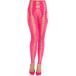 LEG AVENUE - STRAPLESS AND SEAMLESS OPAQUE STOCKINGS NEON PINK