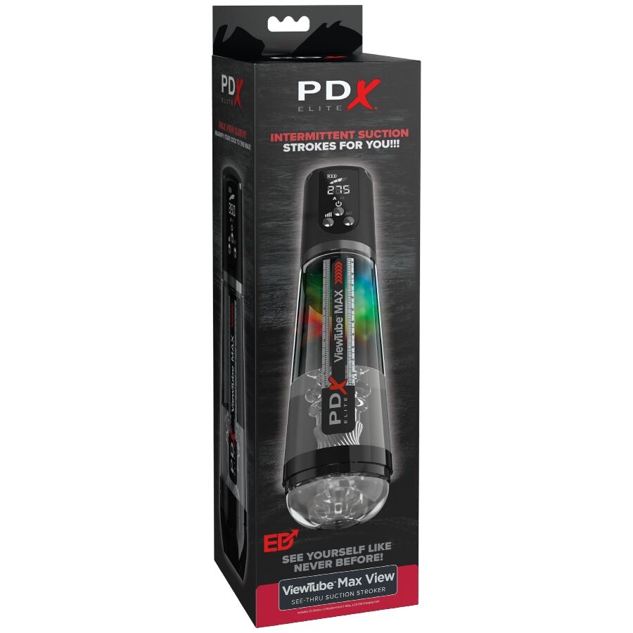 PDX ELITE - Max View – läpinäkyvä automaattinen masturbaattori
