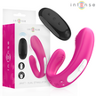 INTENSE - JANET DUAL U-SHAPED STIMULATOR AND VIBRATOR WITH REMOTE CONTROL PINK