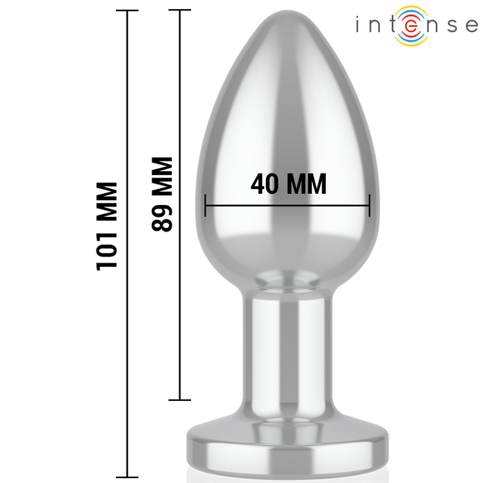 INTENSE - ANAL PLUG 10 VIBRATIONS METAL WITH REMOTE CONTROL L