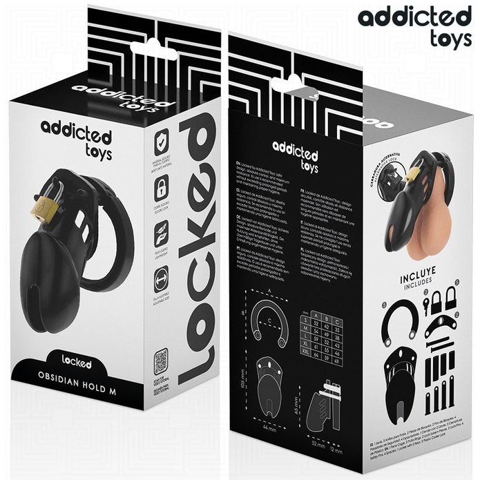 ADDICTED TOYS LOCKED - Penishäkki Obsidian Hold, koko M