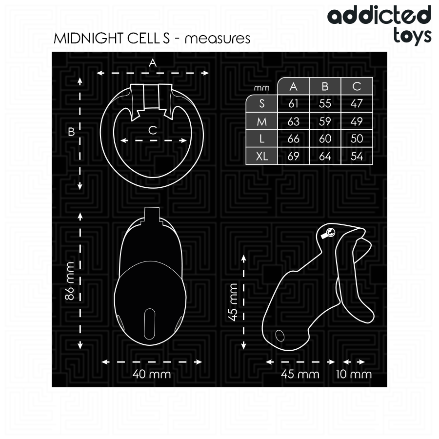 ADDICTED TOYS LOCKED - Penishäkki Cell S koko