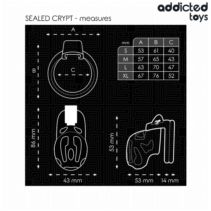 ADDICTED TOYS LOCKED - Penishäkki SEALED CRYPT 8 cm