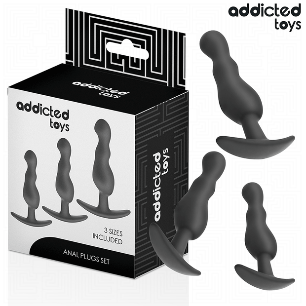 ADDICTED TOYS - SET OF 3 ANAL PLUG SILICONE MODEL 1