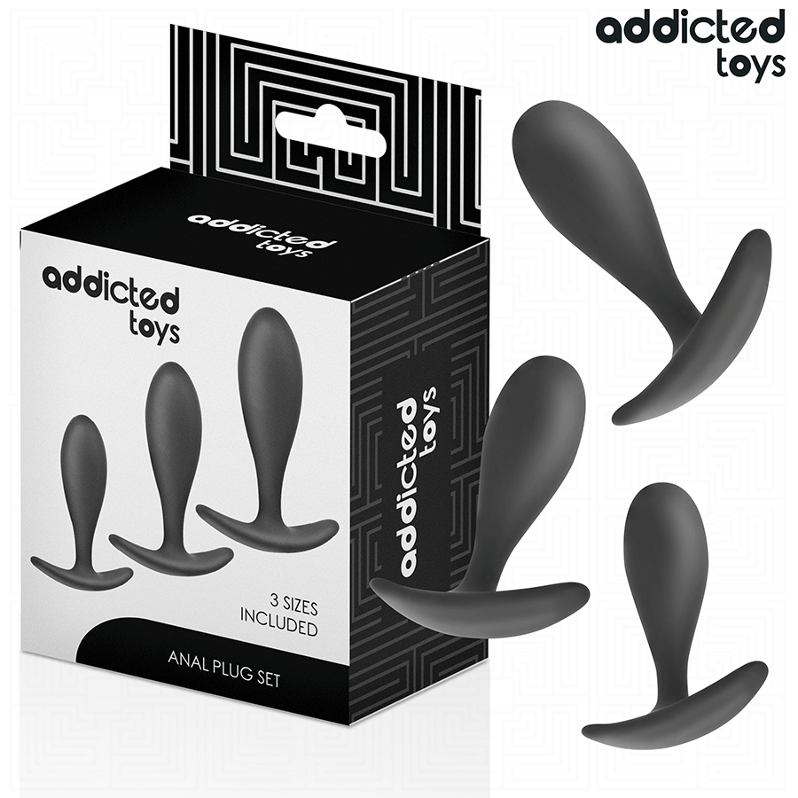ADDICTED TOYS - 3-osainen silikoninen anaalitappisetti, malli 2