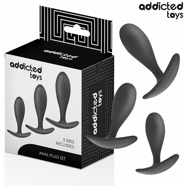 ADDICTED TOYS - SET OF 3 ANAL PLUG SILICONE MODEL 2
