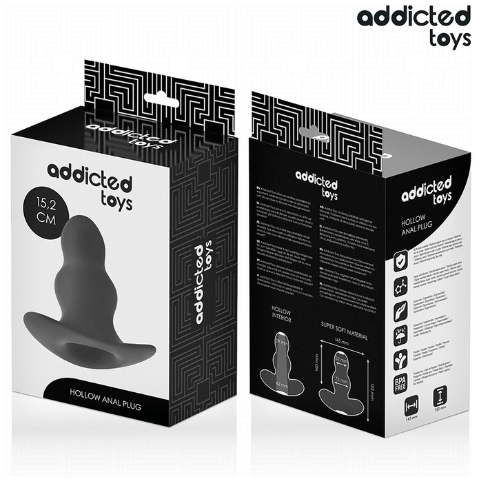 ADDICTED TOYS - HOLLOW ANAL PLUG SILICONE SIZE XXL 15.2 CM