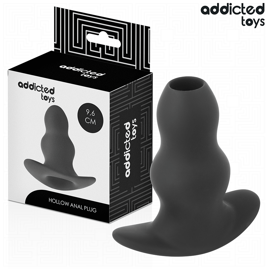 ADDICTED TOYS - Keskikokoinen silikoninen ontto anaalitappi 9,6 cm