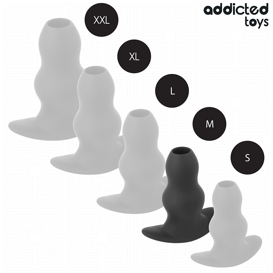 ADDICTED TOYS - Keskikokoinen silikoninen ontto anaalitappi 9,6 cm